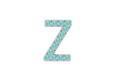 Z letter aquamarine