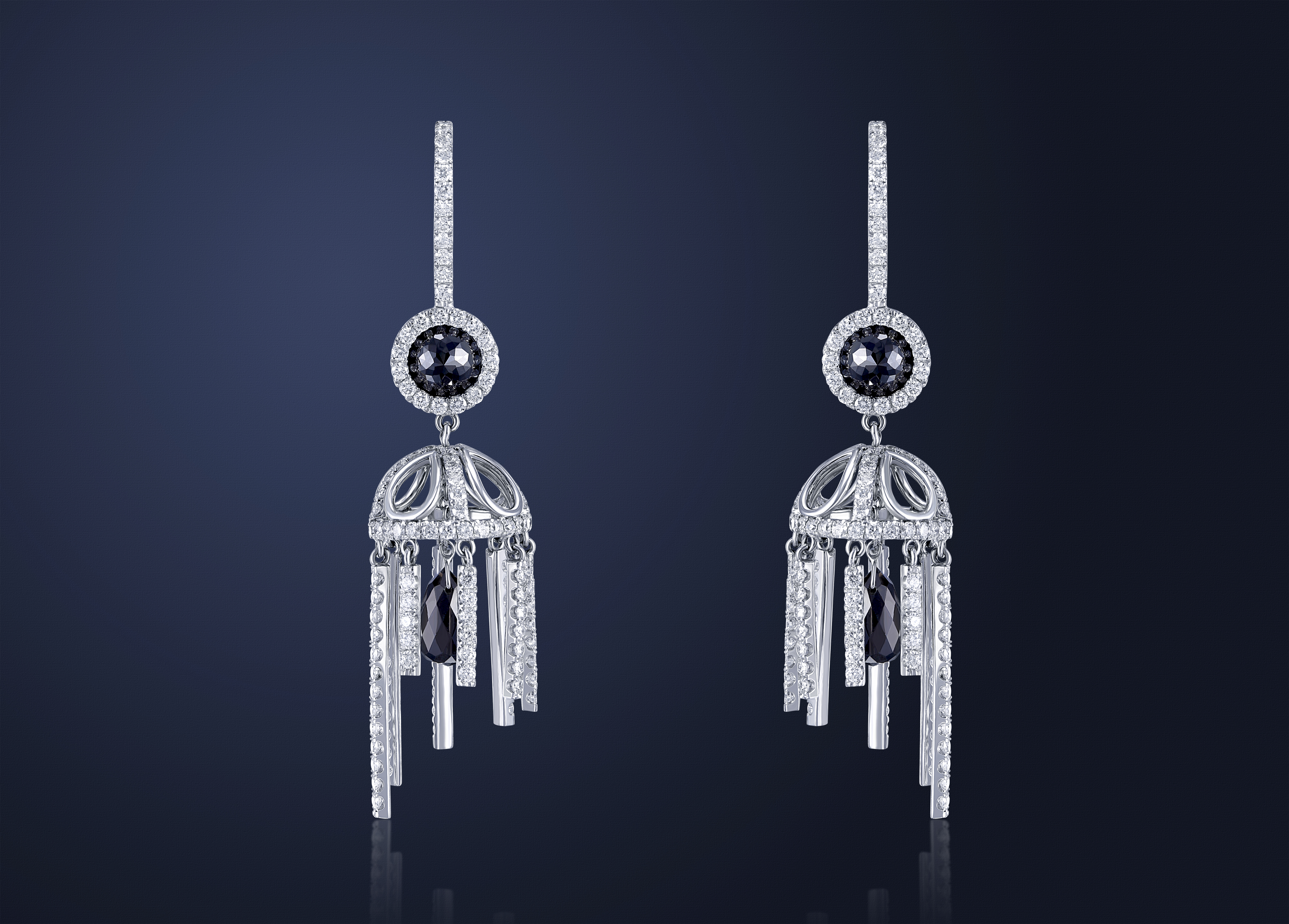 Customised diamond earrings