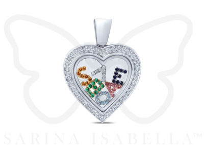 Heart pendant white gold benny and the gems
